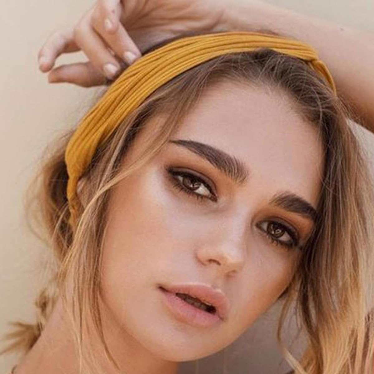 MAYCREATE Hair Band Set for Women with Stretchy Ribbed Knit Design 8pcs | Non Slip Boho Style