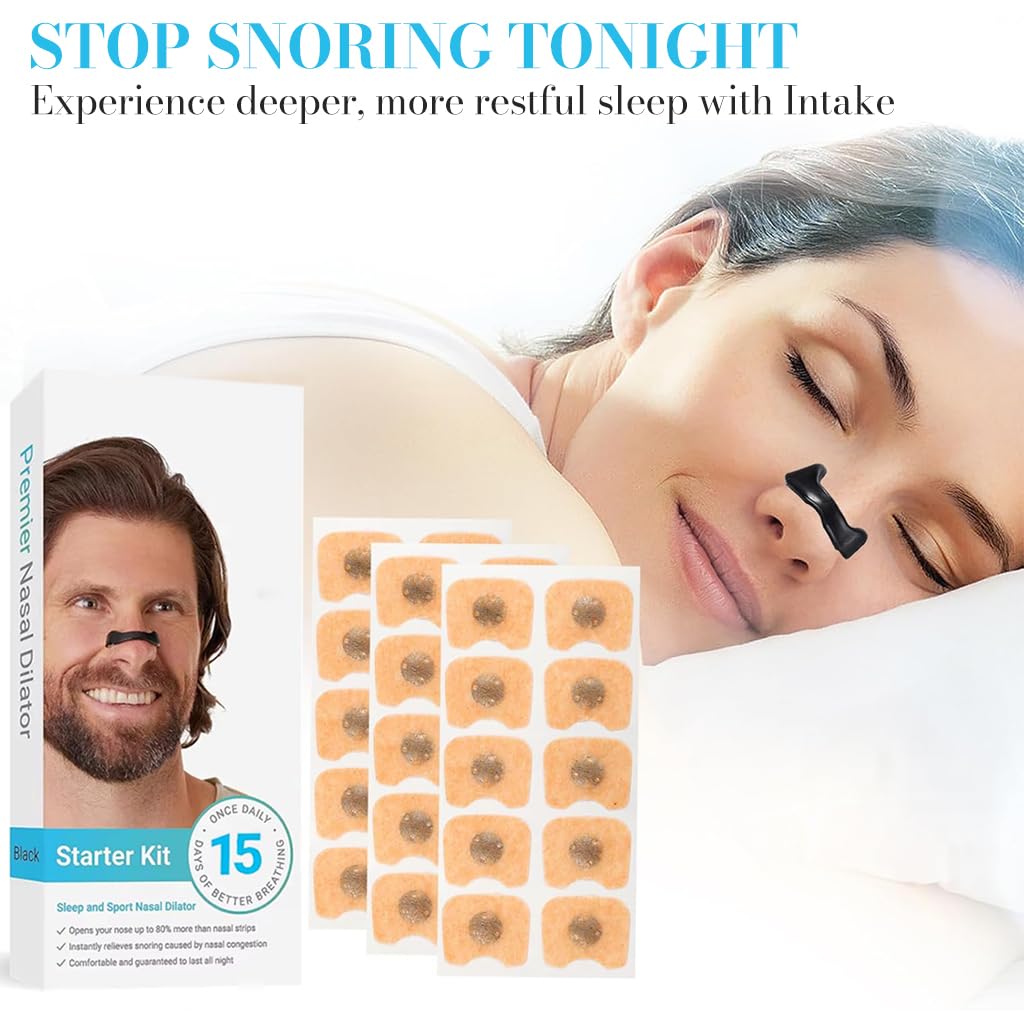 ZIBUYU Breathing Nasal Strip Kit for Snoring Relief with 15 Magnetic Patches | Improves Oxygen Intake