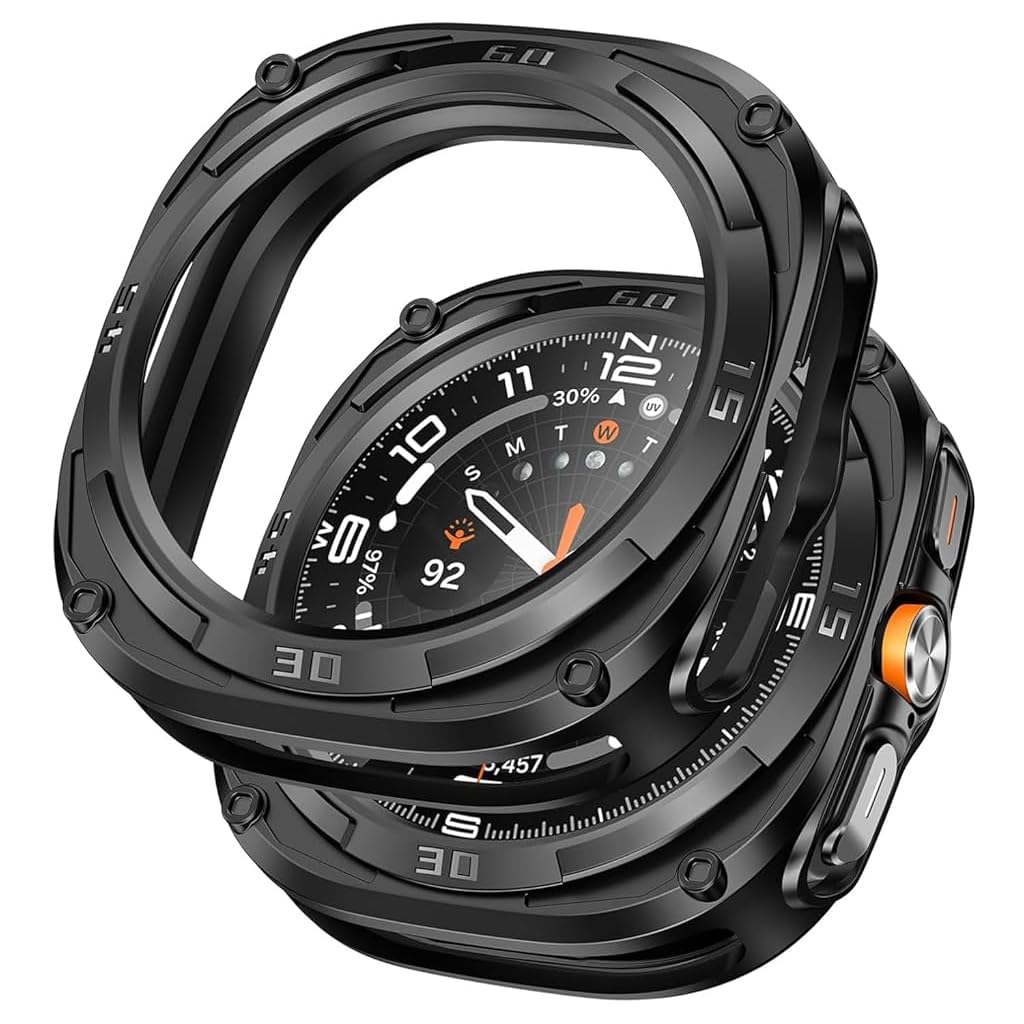 ZORBES Rugged Bezel Case for Samsung Galaxy Watch Ultra 47mm with Snap On TPU Cover | Enhanced Protection and Sleek Time Marking Design