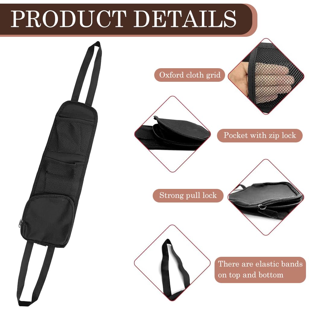 STHIRA Car Seat Side Organizer for Cars and SUVs with Multi Pocket Mesh Bag | 2PCS Set