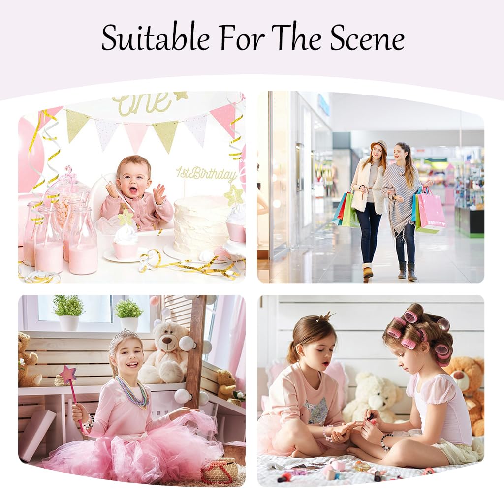 Venzina Friendship Bracelet Set for Girls and Women with 8mm Beads and Magnetic Heart Charms | Matching Gift for Sisters and Best Friends