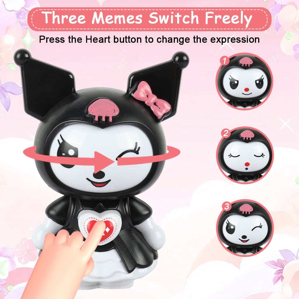 Zibuyu Kawaii Keychain Charm for Bags and Keys featuring 3 Changing Faces | PVC Gift for Girls