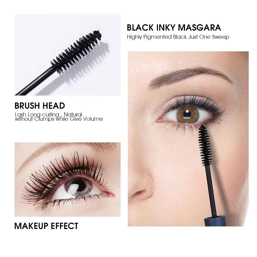 MAYCREATE® 10ml Empty Mascara Bottle for Castor Oil Brush Kit Combo with Funnels Mascara Eyeliner For Women Travel (Including 2 Mascara Tubes 4 Funnels 2 Eyeliners)