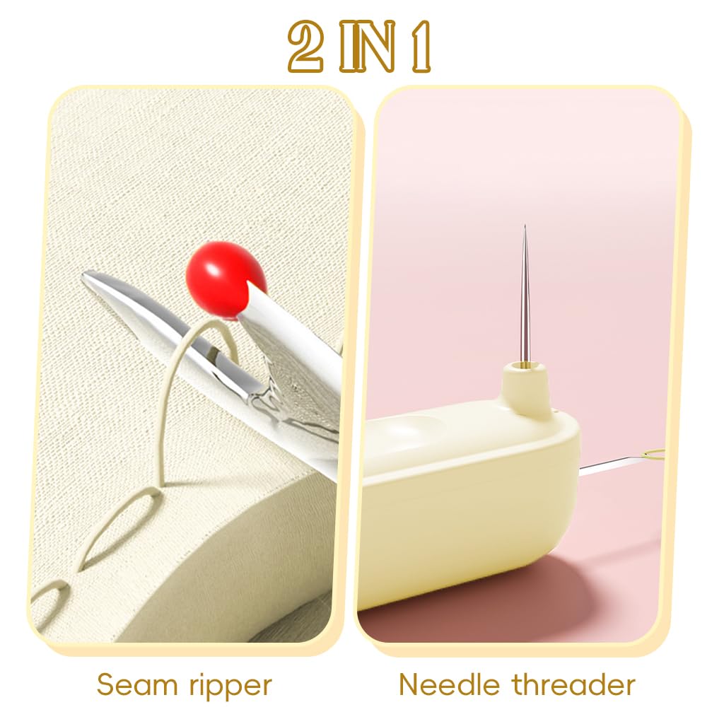 HASTHIP Needle Sewing Embroidery Kit for Fabric Stitch Removal with Double-Edged Cutter and 5 in Scissors | 6 Pcs Stainless Steel Tools