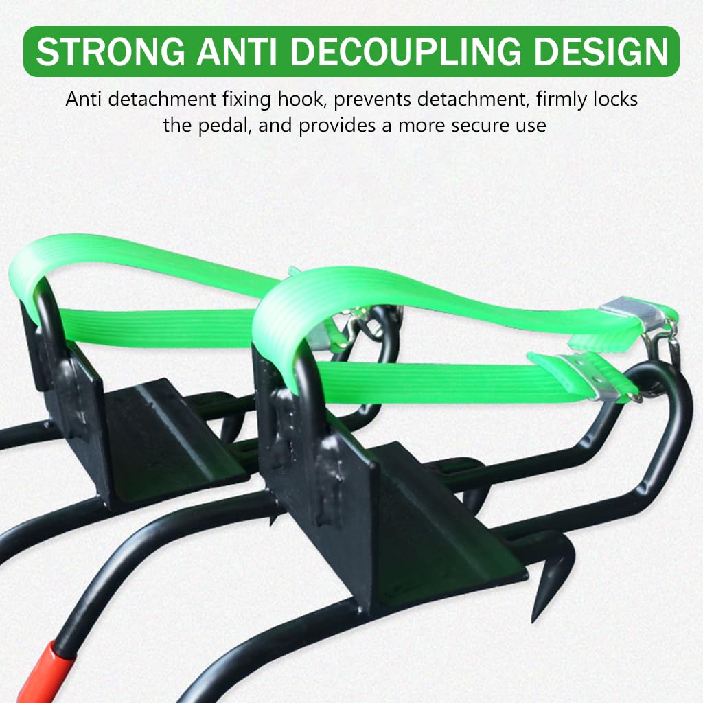 HASTHIP Tree Climbing Gear with Stretchy Fastening Foot Straps, Heavy Duty Stainless Steel Thicken Foot Buckle, Adjustable Tree Climbing Foot Buckle, Climbing Gear for Fruit Picking