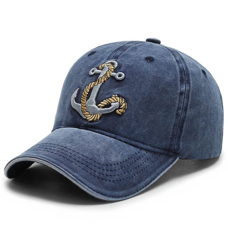 ZIBUYU Sports Cap with Adjustable Closure Buckle for Men Women Summer Baseball Cap Stylish Branded Stylish Cap for Outdoor Sport Driving -Dark Blue