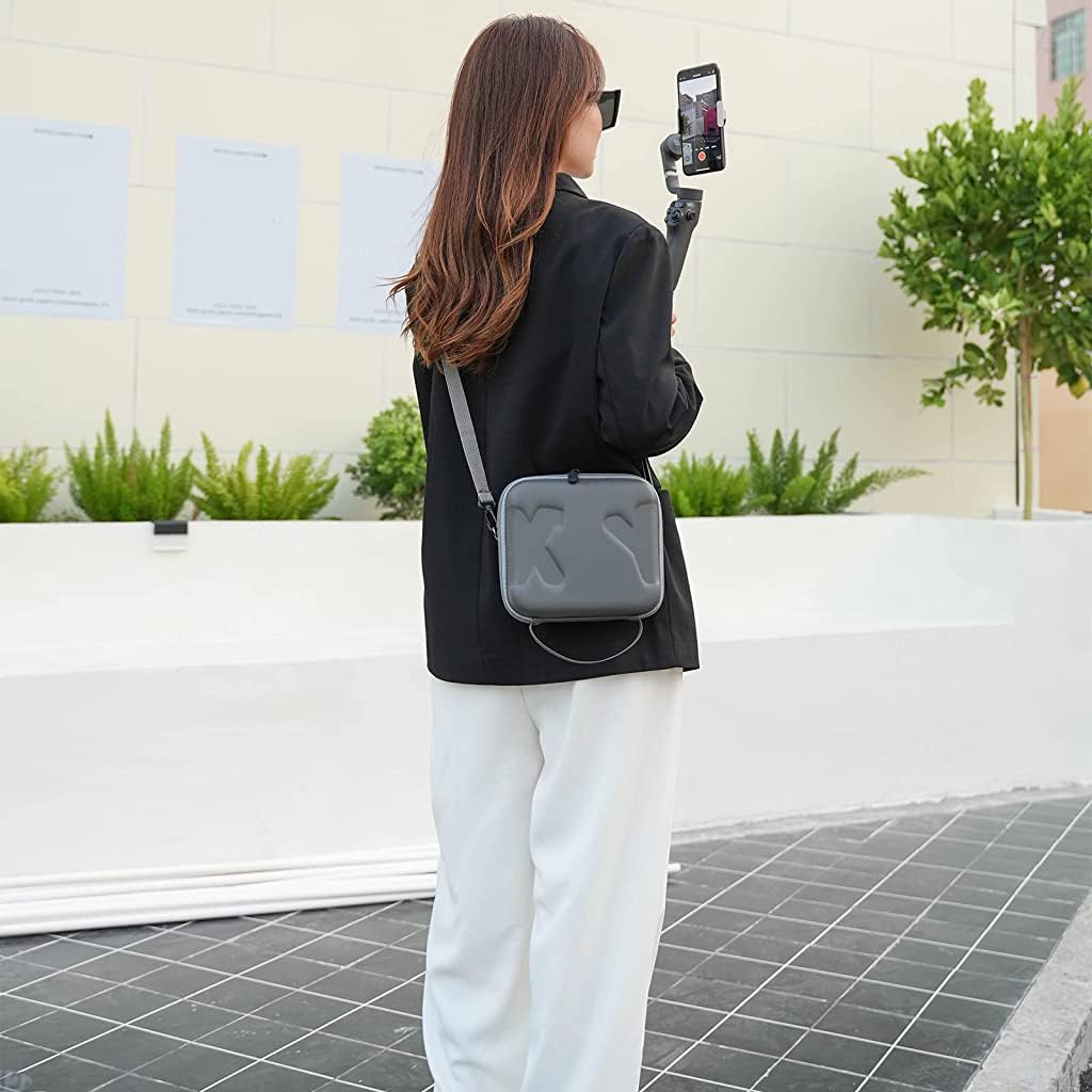 ZORBES Storage Nylon Bag for DJI Osmo Mobile 6 with Hard Shell and Shoulder Belt | Grey Travel Case