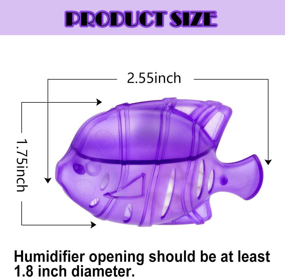 ZIBUYU® 10pcs Universal Humidifier Tank Cleaner, Compatible with Drop, Droplet, Humidifier Fish, Most Warm & Cool Mist Humidifiers Fish Tank, Purple