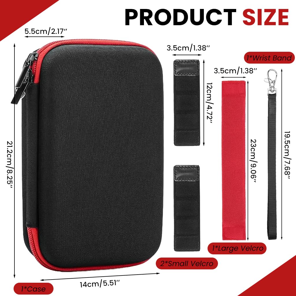 MAYCREATE Electric Shaver Storage Bag for Travel with Multi Compartments and Mesh Pocket 20x13x6cm