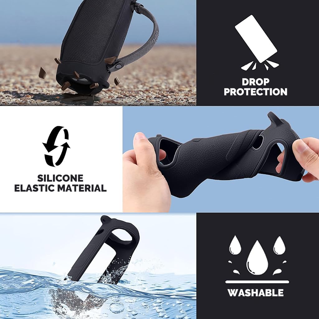 ZORBES Compatible Bluetooth Speaker Silicone Cover for JBL Charge 6 with Strap and Standing Feet | Outdoor Sling Carrier