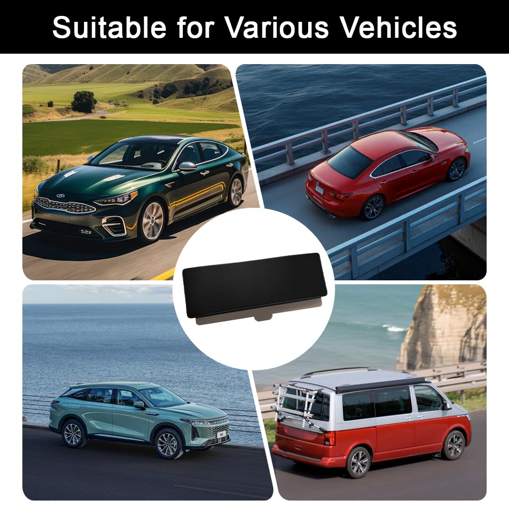 STHIRA Car Sun Visor Extender for Day and Night Driving with 15 in Telescopic Panel | Universal Fit Black Clip On Anti Glare Shield