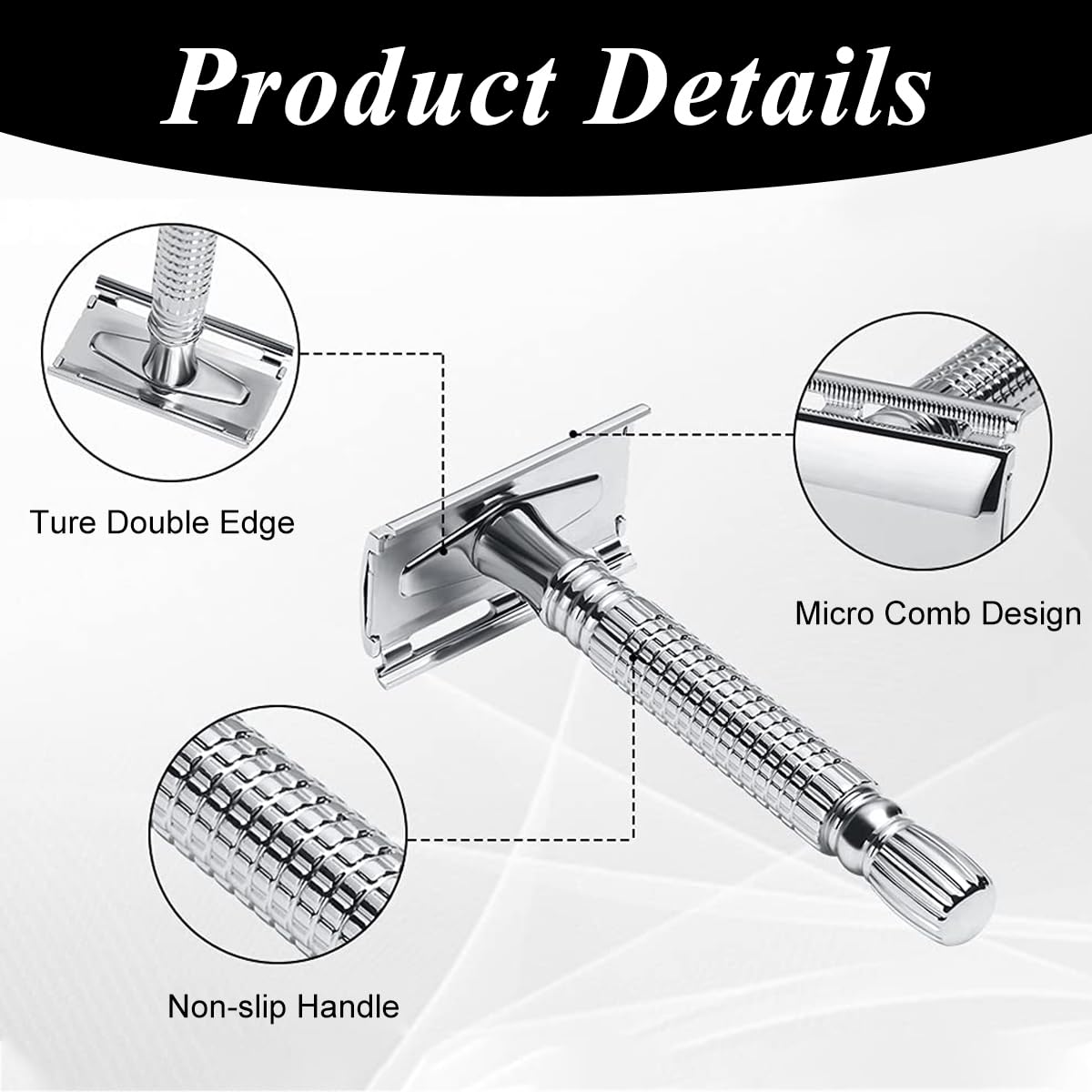 PATPAT Double Edge Safety Razor for Men and Women with Mirror Case | Stainless Eco Reusable Shaver
