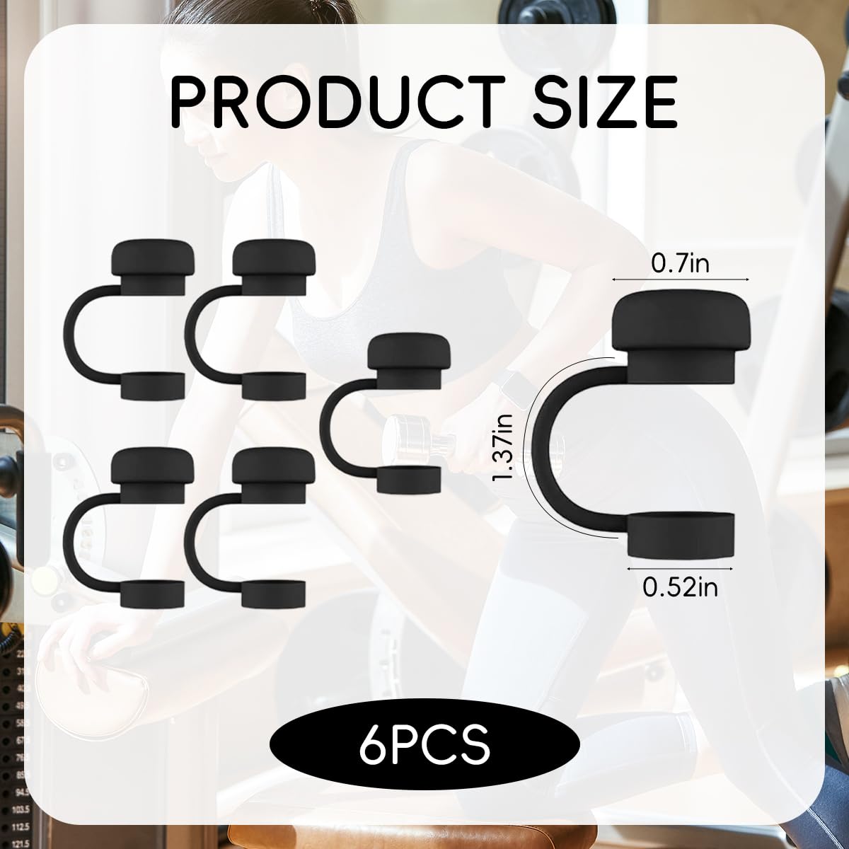 ZIBUYU Universal Straw Lid for Stanley Cups with Leakproof Sealing | 6PC BPA-Free Silicone