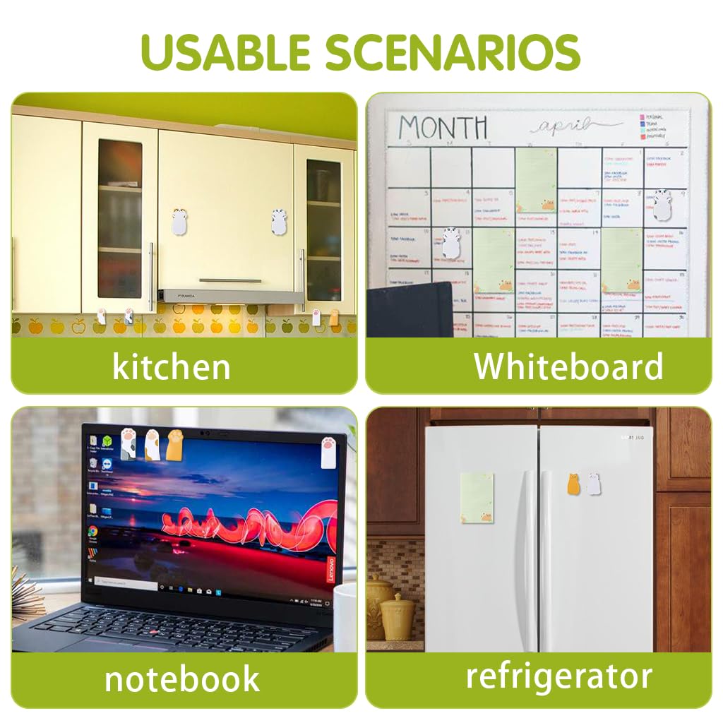 HASTHIP Cat Sticky Notes Set for School and Office featuring 300 Sheets | Reusable Self-Adhesive Pads