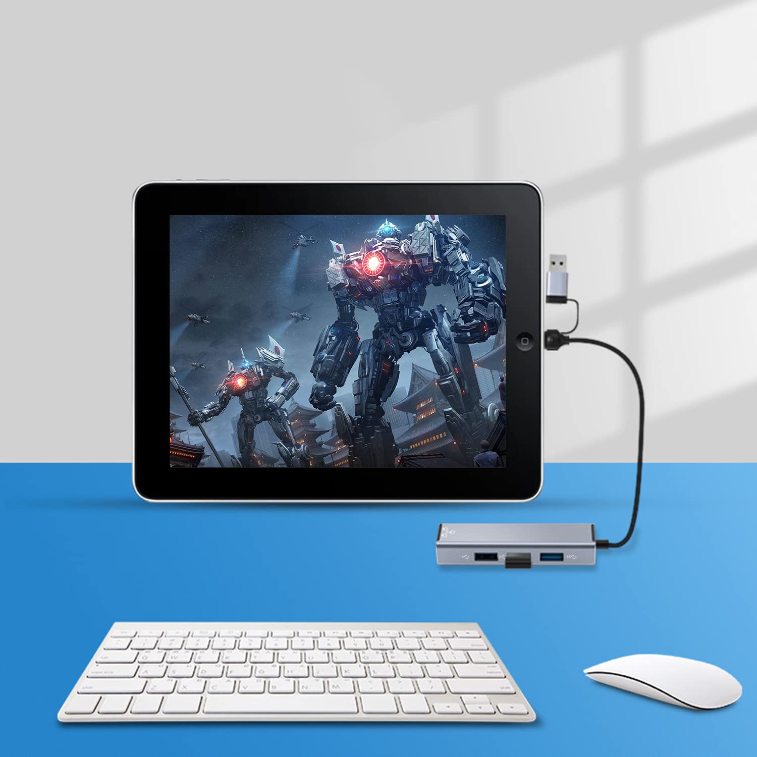 Verilux USB C Hub 4 in 1 USB Type C Hub with USB Adapter USB Hub with 100Mbps RJ45 LAN Port and 2 USB 2.0 Ports and 1 USB 3.0 Port for MacBook Air/Pro 13/15 and More