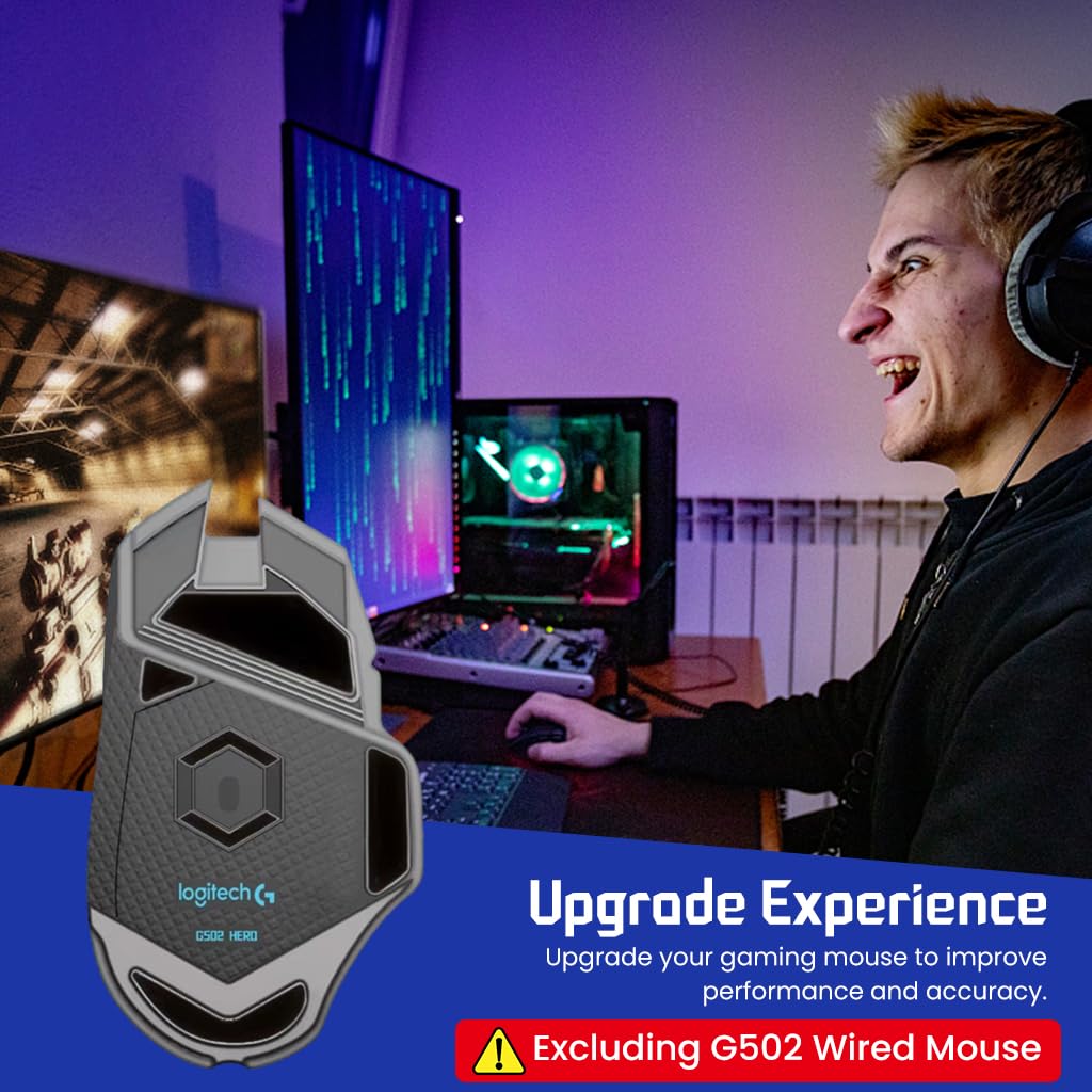 ZORBES Mouse Feet Skates for Logitech G502 Wired Gaming Mouse with Rounded Curved Edges