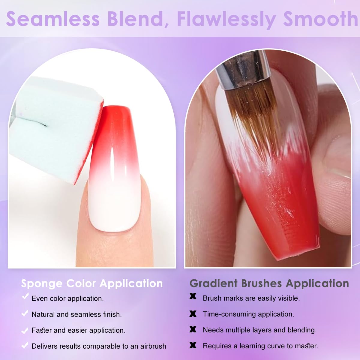 MAYCREATE Almond Nail Tips for Nail Extension DIY with 504 pcs 12 Sizes Clear Full Cover