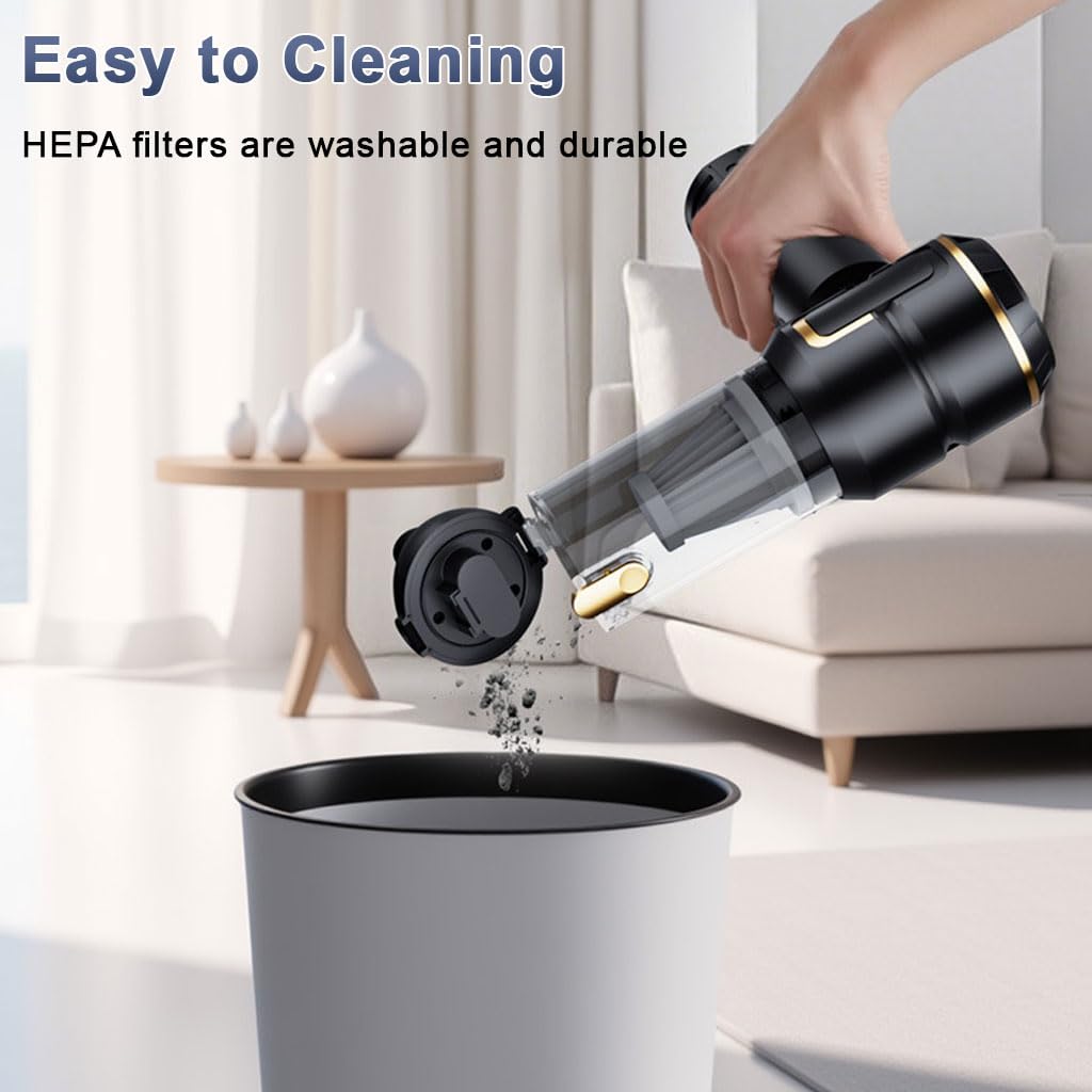 STHIRA Wireless Car Vacuum Cleaner for Car and Home with 16000Pa Suction and LCD Display | 6000mAh Battery