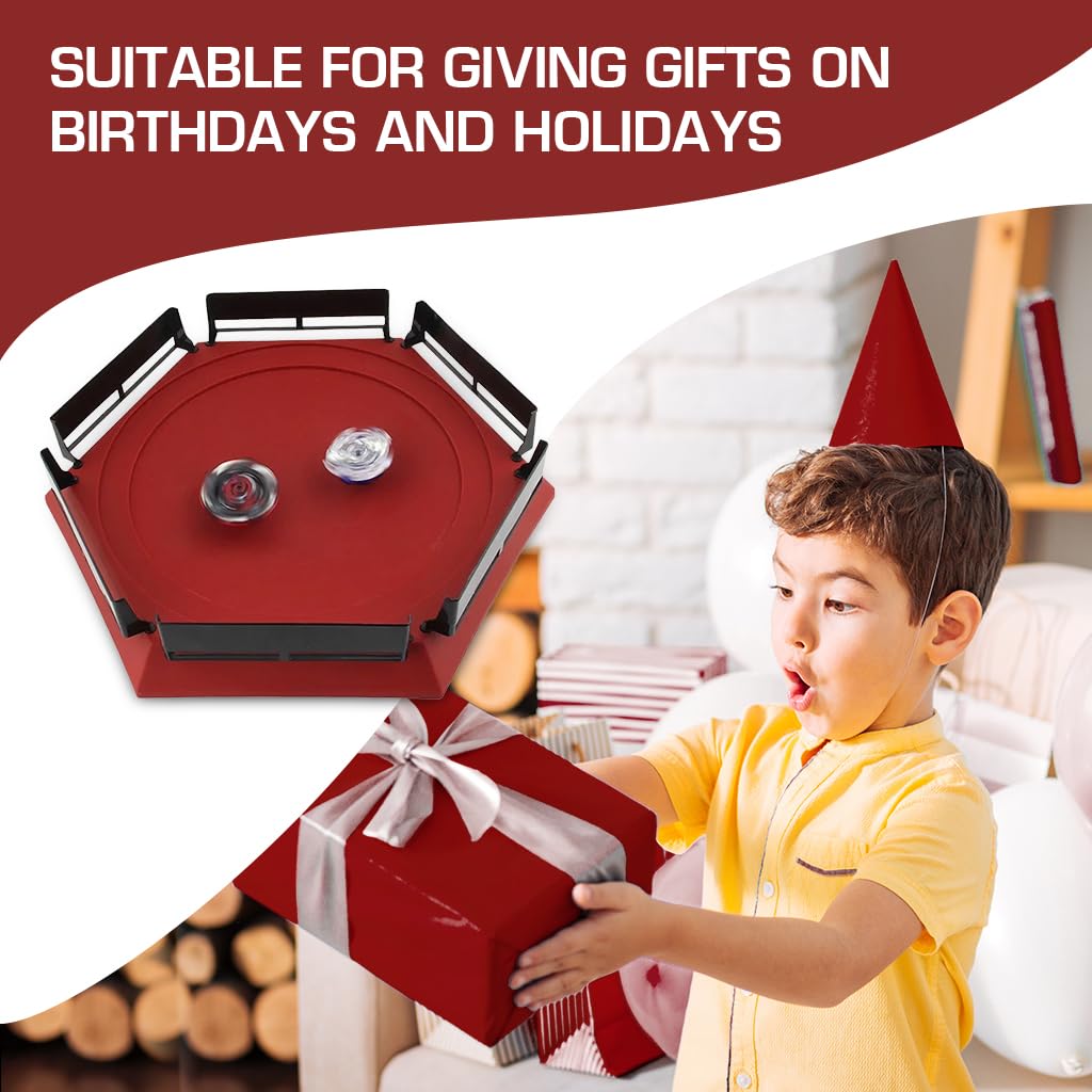 SNOWIE SOFT Beyblade Stadium Battle Arena for Kids with Hexagonal Design and Smooth Surface | Portable Plastic Arena for Party Games