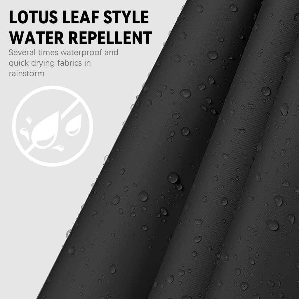GUSTAVE Oversized Rain Poncho for Motorcycle and Scooter Riders with Clear Front Panel | EVA Waterproof 2 PCS Adult Hooded Raincoat