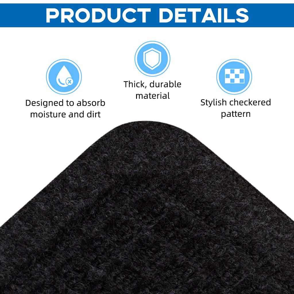 HASTHIP Urinal Mat 42x52cm for Public Restrooms with Anti Slip Backing and Washable Polyester | Pack of 4