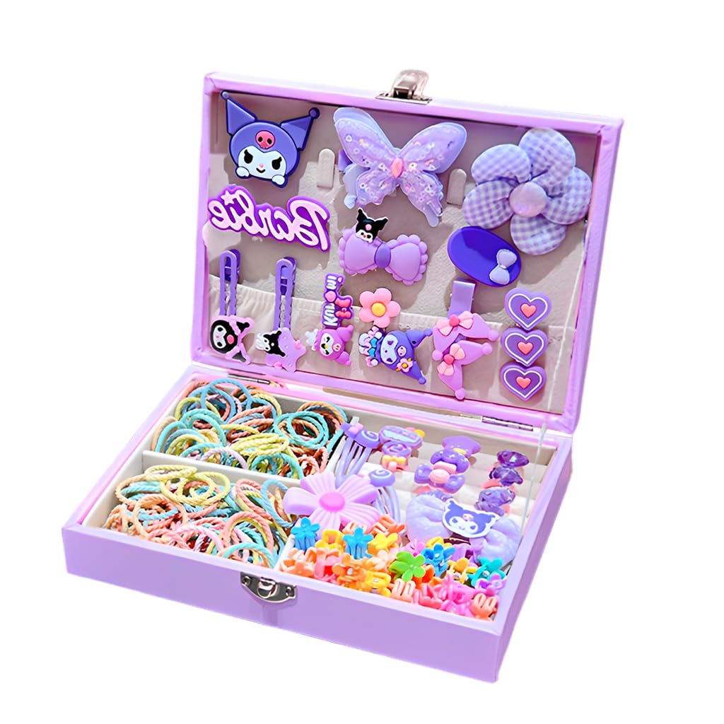 PATPAT® Jewelry Box with Kids Jewelry Set,Hair Accessories Set, Easter Arts and Crafts for Kids, Gift for Ages 4-10 Year Old Girl, Valentines Day Easter Birthday Gift