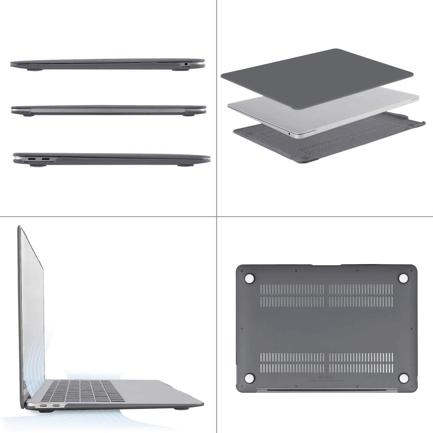 ZORBES Laptop Cover for 13.3 Inch MacBook Air featuring Hard Shell and Waterproof Skin | Scratch Resistant Black Case