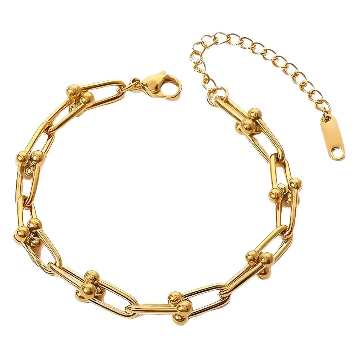 Zibuyu Bamboo Node U Shaped Chain Adjustable Bracelet with Natural Bamboo Style | Elegant Wrist Jewelry