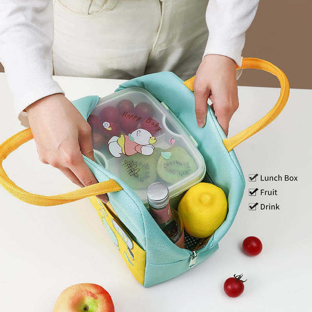 Zibuyu Insulated Reusable Lunch Bag for Work and School with 9.05x5.11x7.87 in Capacity | Waterproof Oxford Cloth and Thermal Aluminum Lining