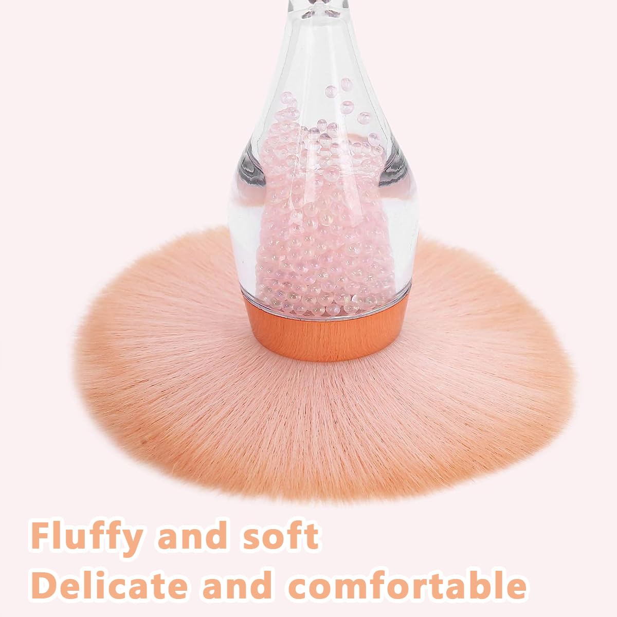 Venzina Large Powder Brush for Makeup with Bendable Handle and Stand‑Up Fluffy Design