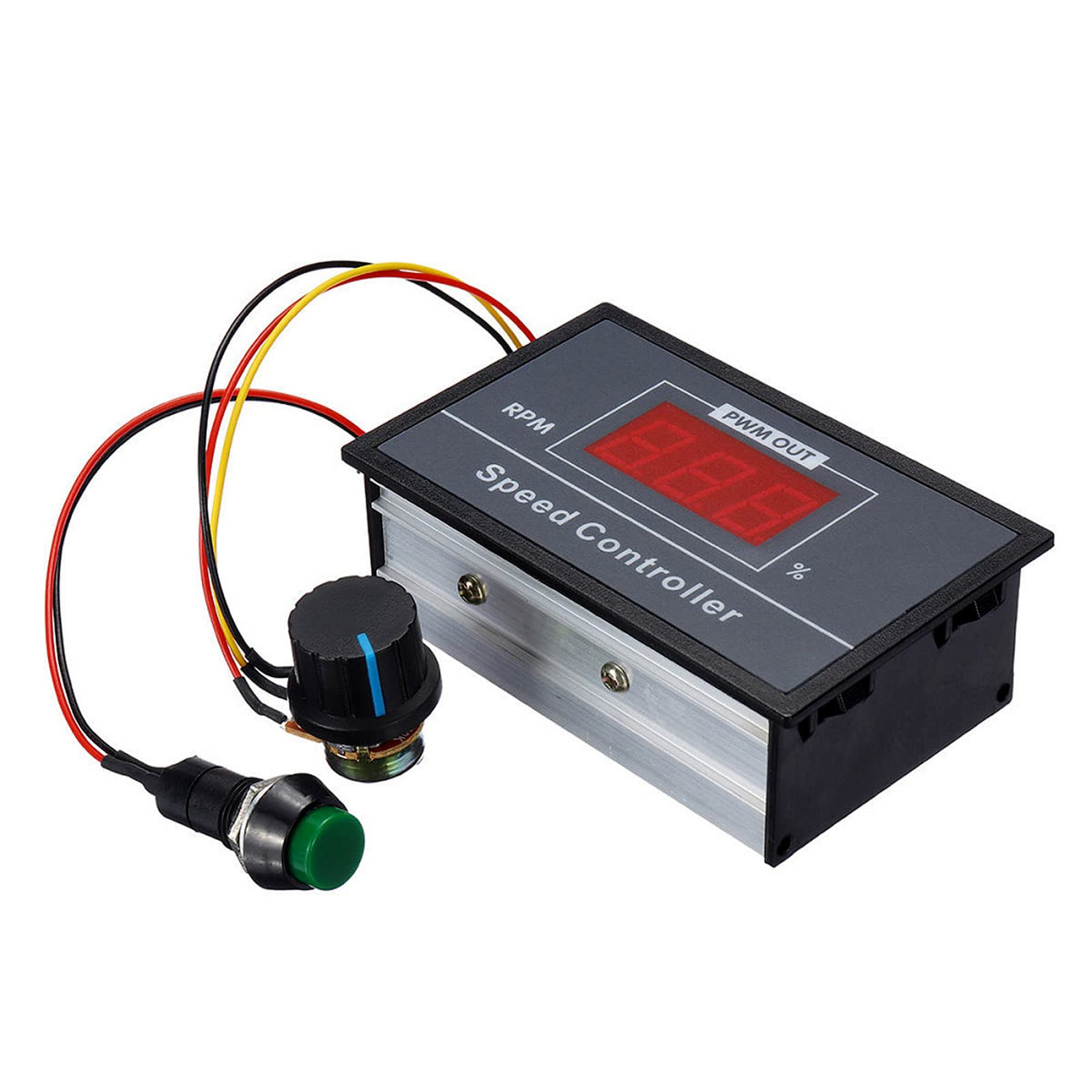 Serplex® PMW 6-60V 12V 24V 36V 48V 30A PWM DC Motor Speed Controller , Speed Adjustable Stepless Governor,Regulator Variable Speed Switch ,Display LED Control Circuit Board Start Stop Switch-Grey