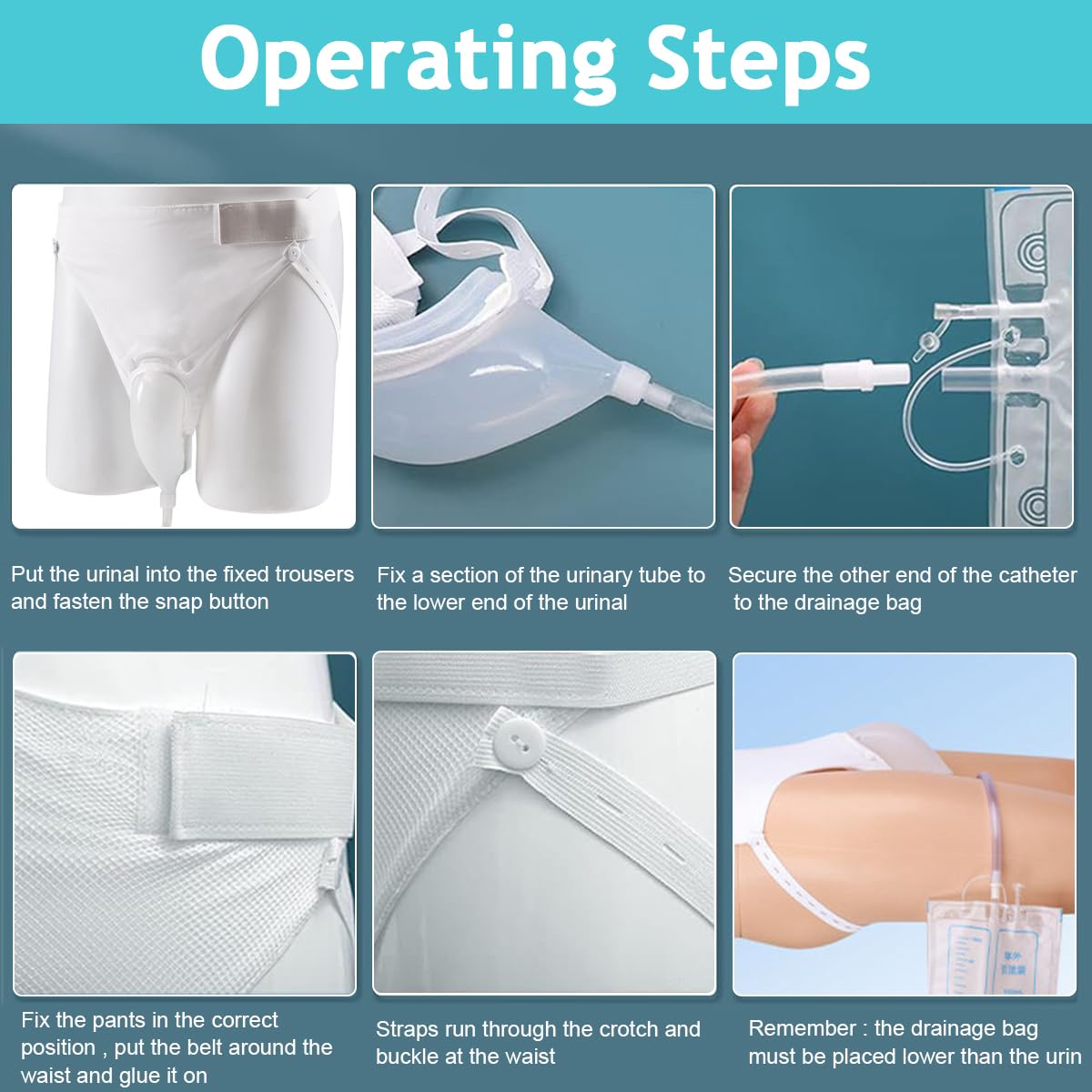 HANNEA Urinal for Men with Leakproof Backflow Prevention and Reusable Silicone Comfort | Ideal for Travel and Elderly Use