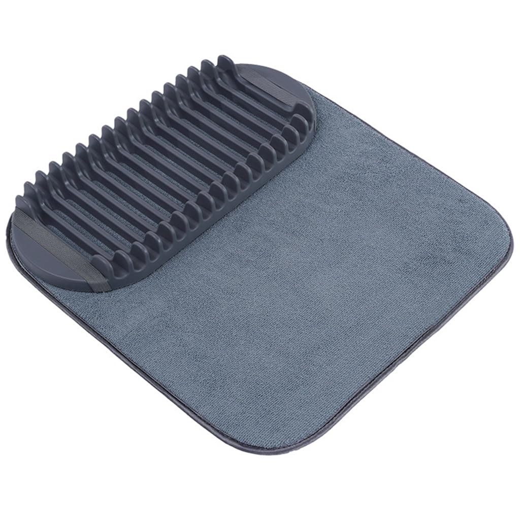 HASTHIP Dish Drying Rack for Kitchen Countertop with Removable Tray and Absorbent Mat | Prevents Water Stains and Keeps Dishes Hygienic