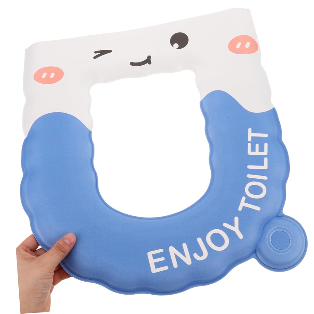 HASTHIP® Toilet Seat Cover Pad Padded Waterproof EVA Toilet Seat Cover Pad Fashion Cartoon Toilet Cushion Pad with Lifting Handle, All Season Use