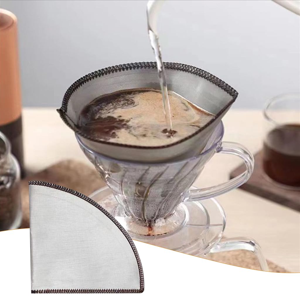 Supvox Stainless Steel Coffee Filter for Pour Over with Fine Mesh | 3–4 Cup Reusable Design