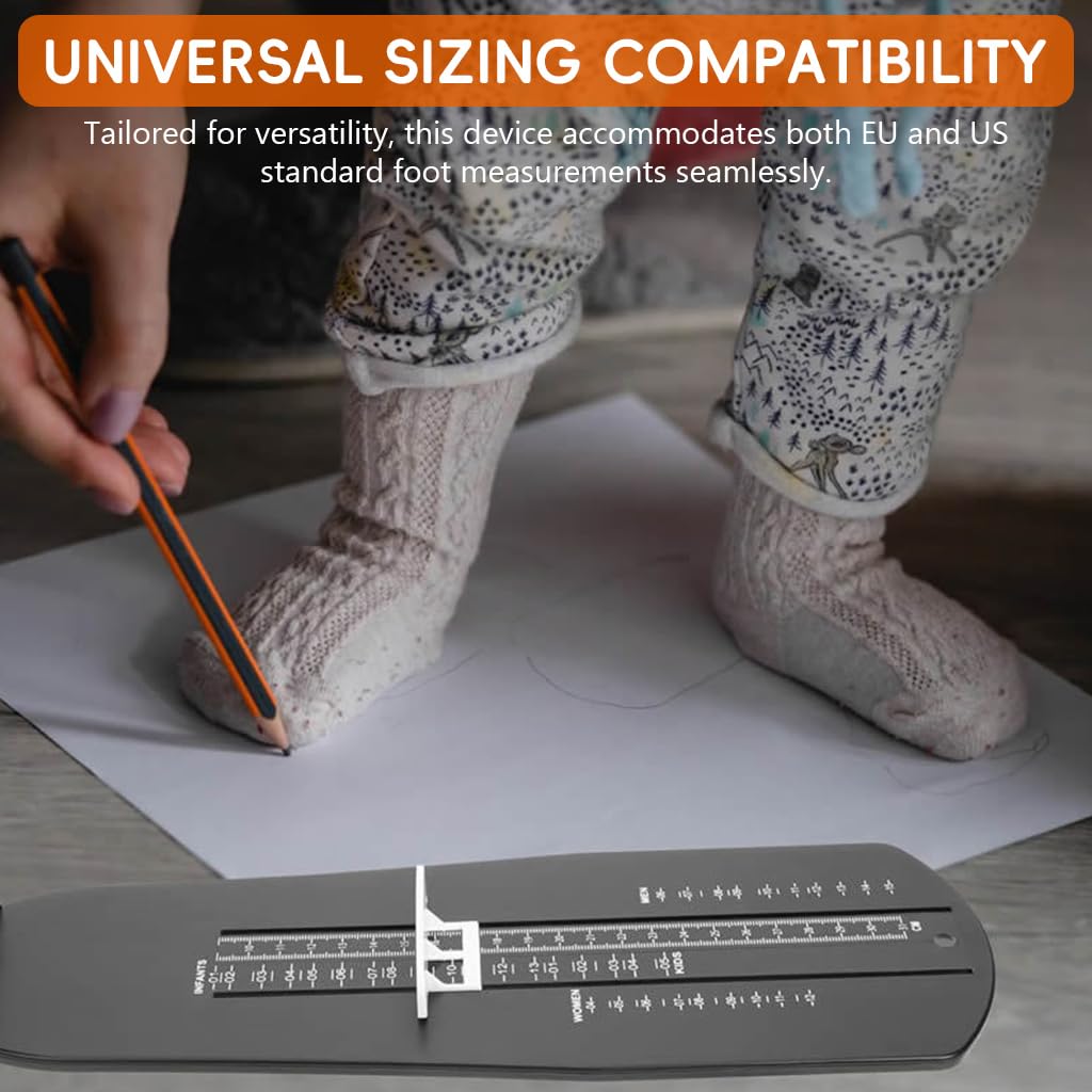 HASTHIP Foot Measuring Device for Kids and Adults with EU and US Sizing | Portable Tool