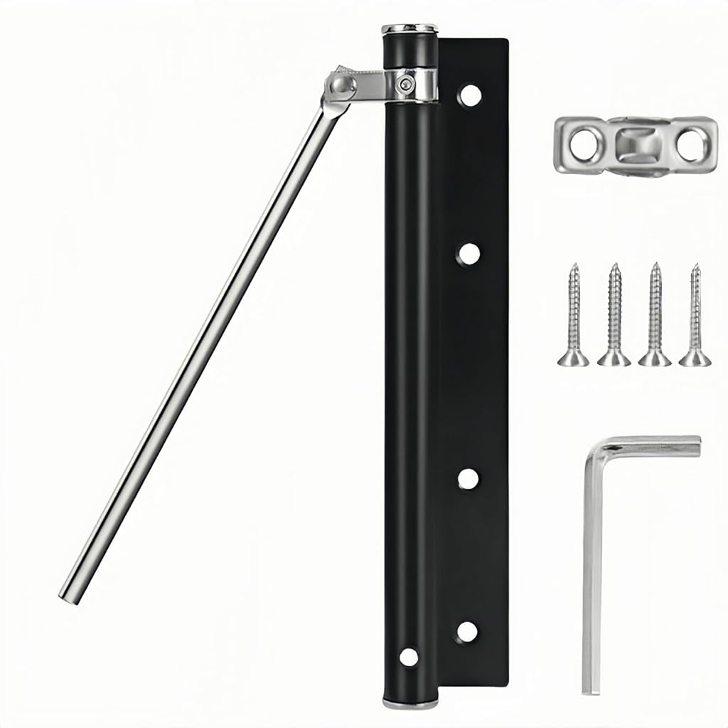 Serplex® Automatic Door Closer, Quiet Slow Closing Door, Adjustable Tension & Opening Limit, Stainless Steel Surface-Mounted Easy Door Closer, Universal Fit