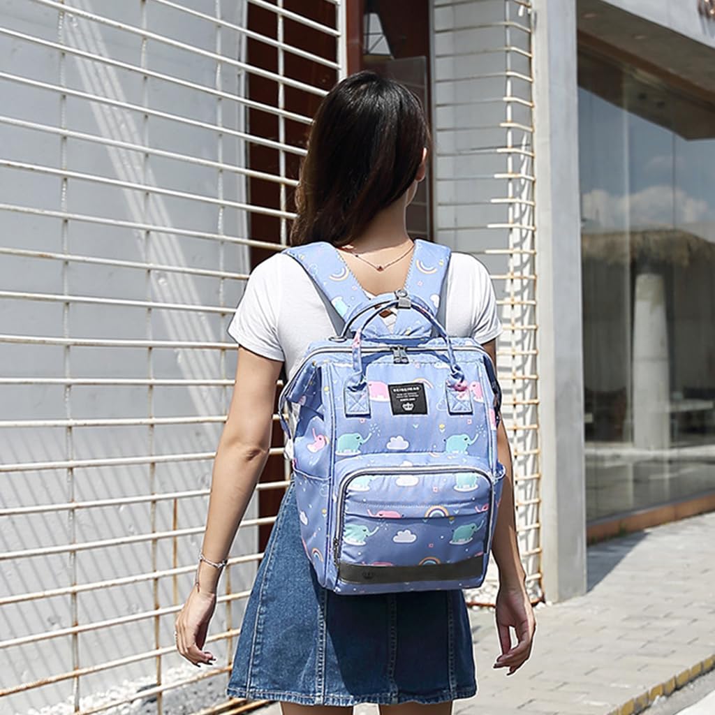 SNOWIE SOFT Diaper Bag Backpack for Travel with USB Port and 30×20×20 cm Large Capacity | Includes Insulated Bottle Pouch and Stroller Hooks