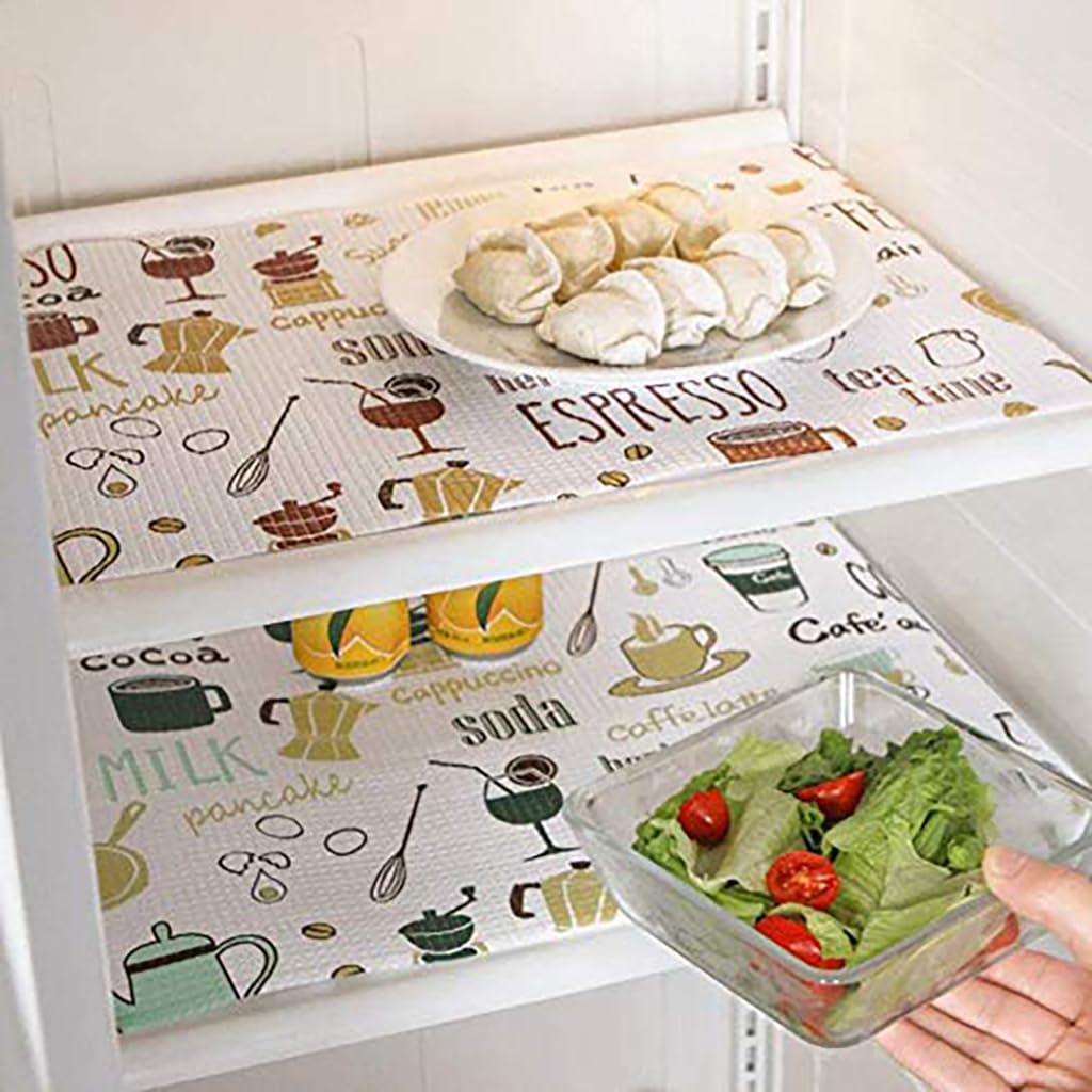ZIBUYU Plastic Drawer Liners for Kitchen and Closet Shelves featuring Non-Adhesive Anti-Slip Design