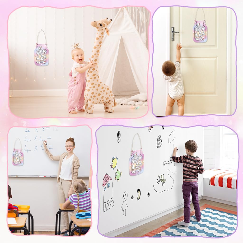 PATPAT Unicorn Reward Kit for Kids with 20 Cartoon Tokens and Wooden Jar | Home Learning Tool