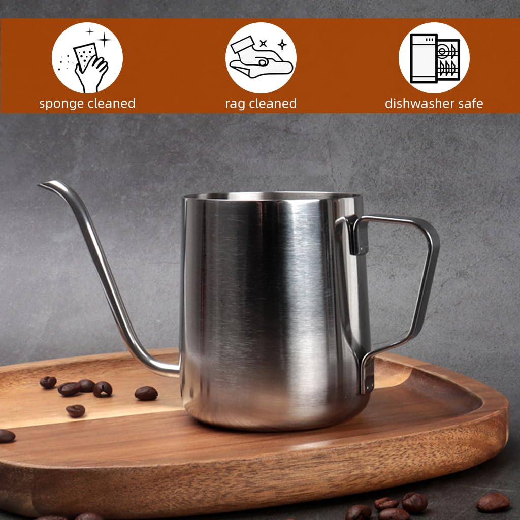 Supvox Pour Over Coffee Kettle for Hand Drip Brewing with 0.45cm Spout and 350ml Pot | Stainless Steel