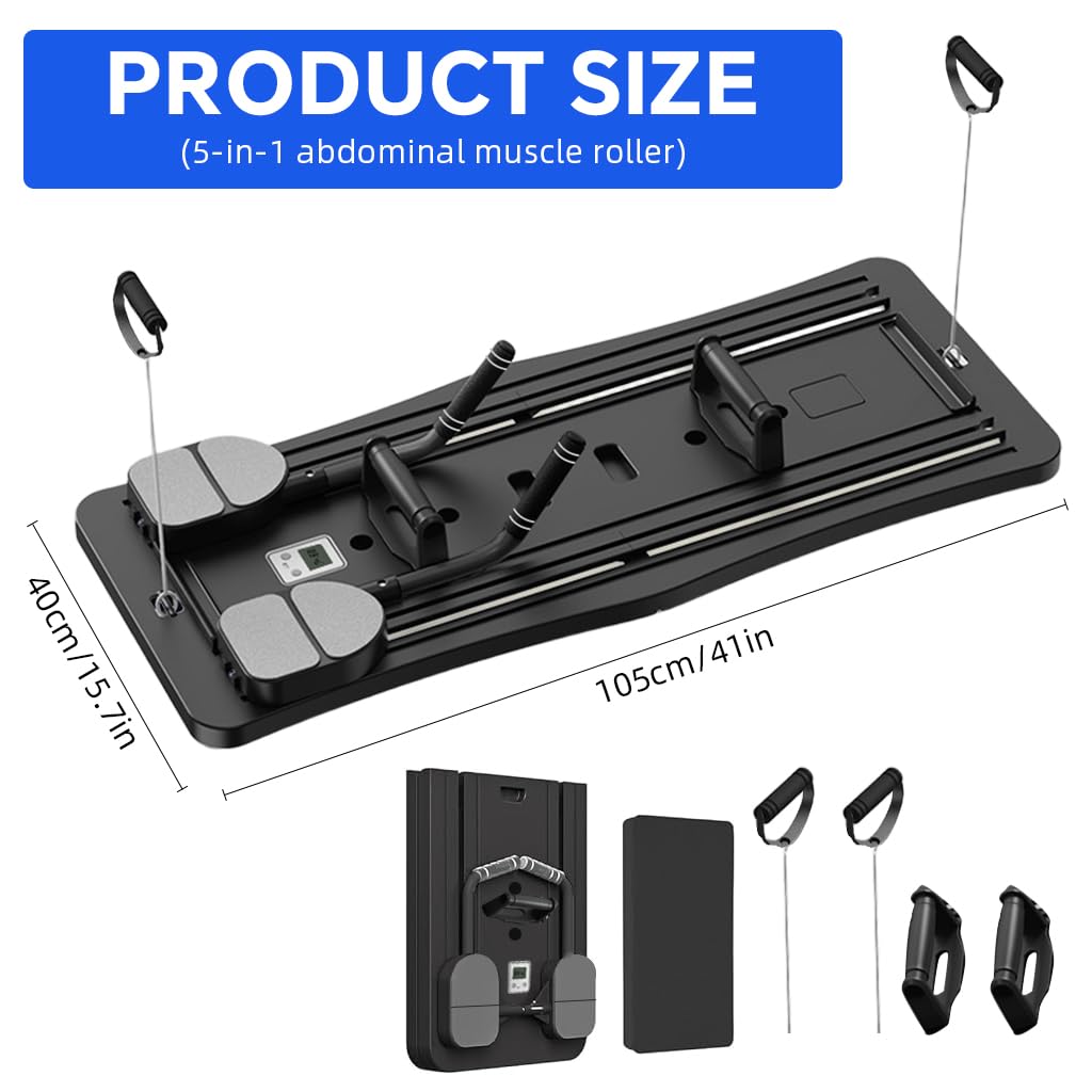 Proberos Fitness Core and Abdominal Trainer for Home Workouts with Adjustable Bench and Resistance Bands