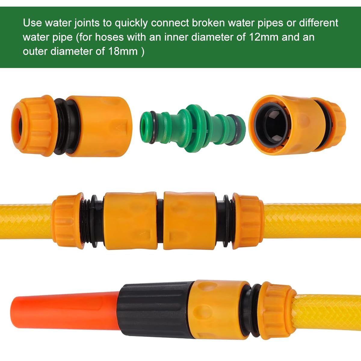 HASTHIP Garden Hose Connectors for Gardening and Car Washing with 34 pcs Quick Adapter Set | Plastic Material