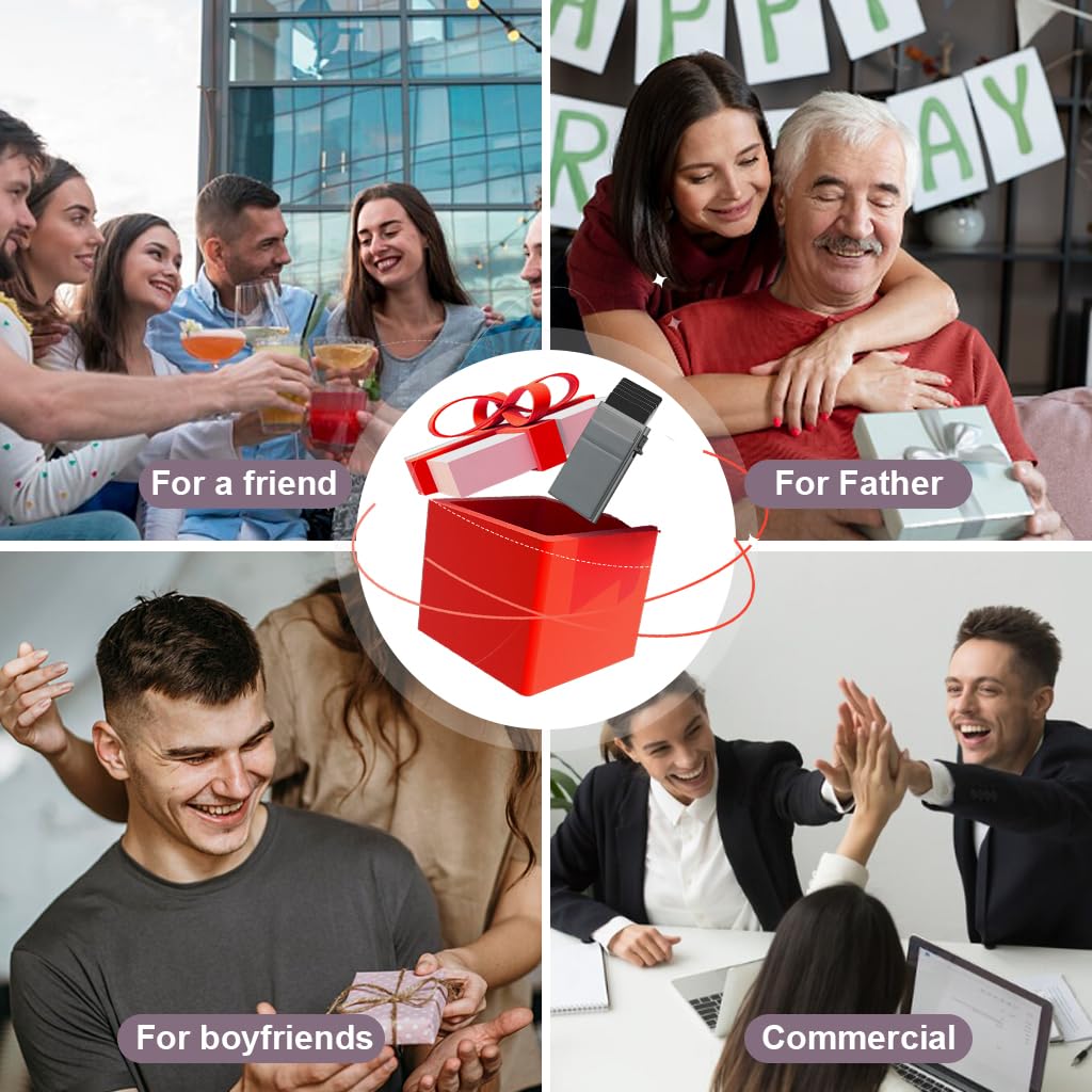 Venzina Pop Up Card Holder for Men with Push Up Slide Mechanism and RFID Blocking | 3.8x2.5 in Aluminum Slim Wallet