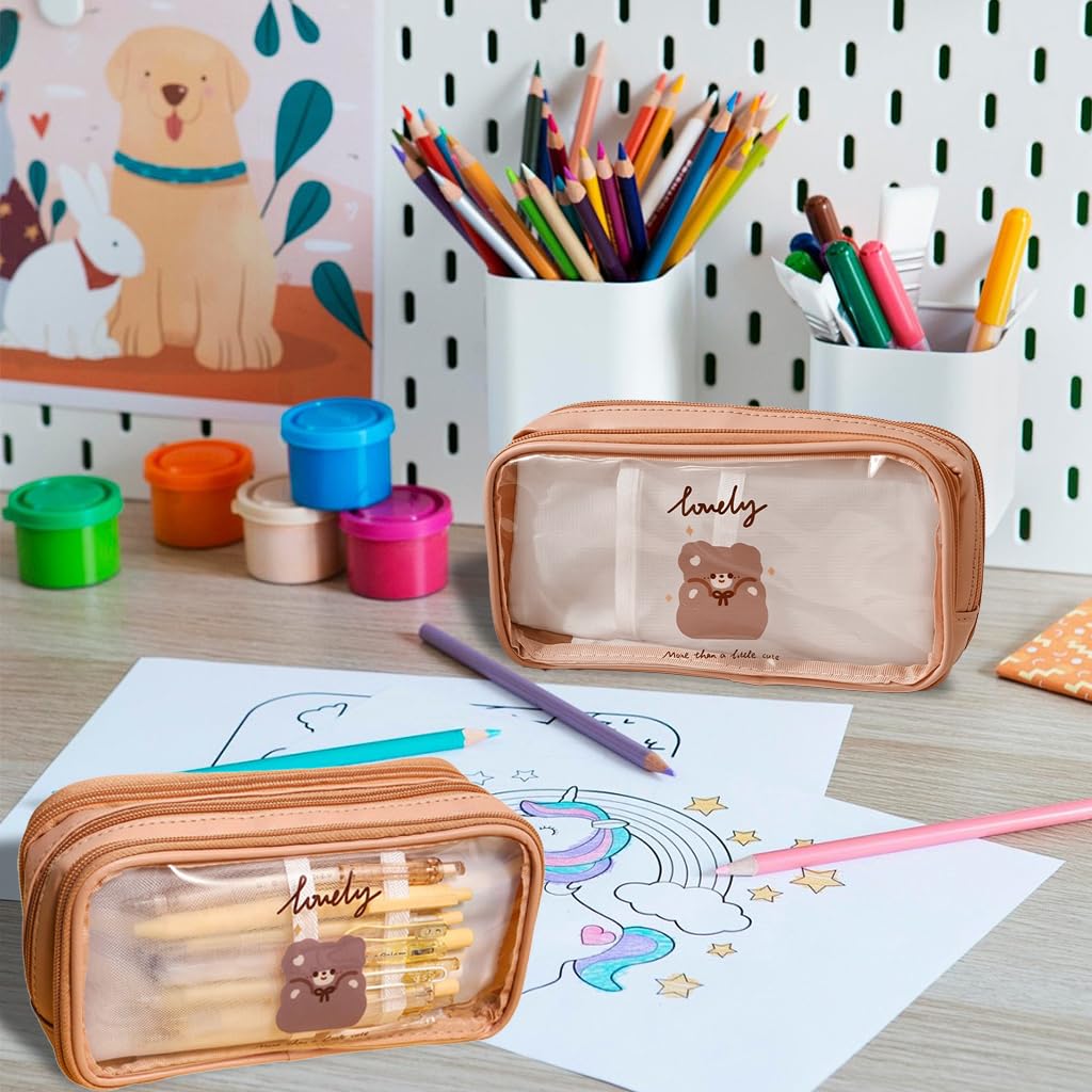 Zibuyu Pencil Pouch for School featuring Large Capacity with Water Resistant Zipper | Lightweight Storage for Students