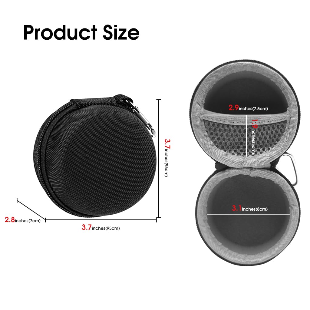 ZORBES Travel Case for Apple Watch featuring EVA Hard Shell Protection 9.5x9.5x7 cm | Portable Organizer with Carabiner