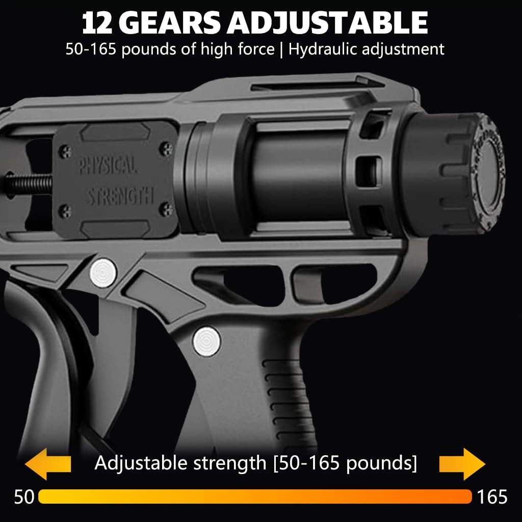 Proberos Hand Grip Strength Trainer 50-165lbs for Forearm Workout featuring Hydraulic Dual Adjustment | Portable Home and Gym Use