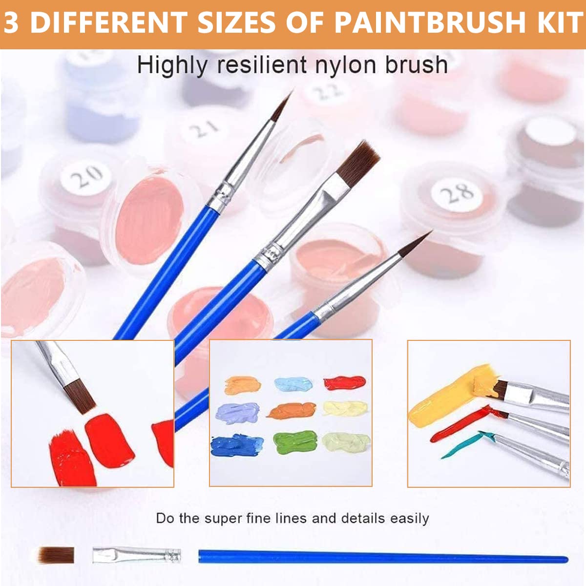 HASTHIP Oil Painting Paint By Numbers For Adults & Kids & Beginners Diy Acrylic Painting Gift Kits Drawing Paintwork With Paintbrushes, 40 * 50Cm, Beige