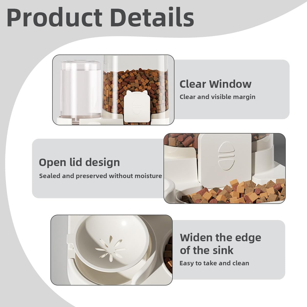 Qpets Automatic Pet Feeder for Cats and Dogs with 1.8L Food Bowl and 0.8L Water Tank | Gravity Design Foodgrade PP Structure