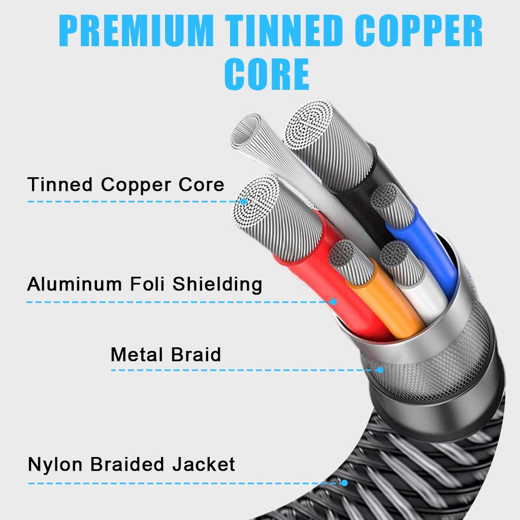 ZORBES Headphone Adapter for iPhone with Nylon Braided Cable and 3.5mm Audio Jack | Supports Music and Calling